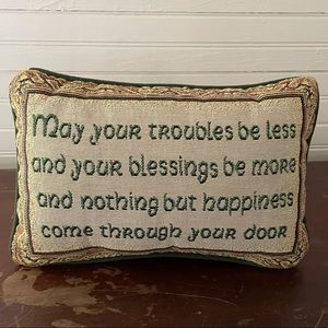 Vintage 90s Irish Saying Pillow